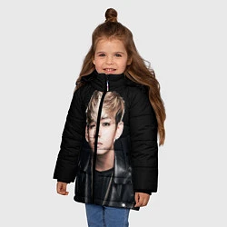 Куртка зимняя для девочки Вишня, цвет: 3D-светло-серый — фото 2