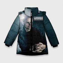 Куртка зимняя для девочки Armin Van Buuren, цвет: 3D-черный
