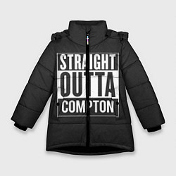 Куртка зимняя для девочки Straight Outta Compton, цвет: 3D-черный
