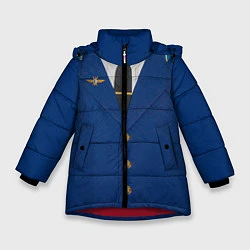 Куртка зимняя для девочки Китель, цвет: 3D-красный