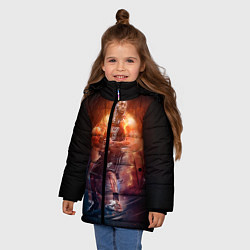 Куртка зимняя для девочки Баскетболист, цвет: 3D-светло-серый — фото 2
