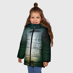 Куртка зимняя для девочки I still want to believe, цвет: 3D-черный — фото 2