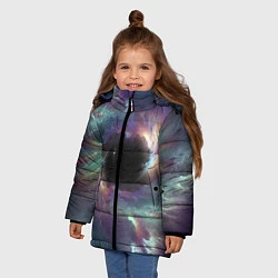 Куртка зимняя для девочки Star light space, цвет: 3D-черный — фото 2