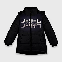 Куртка зимняя для девочки No Game No Life лого, цвет: 3D-черный