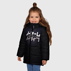 Куртка зимняя для девочки No Game No Life лого, цвет: 3D-черный — фото 2