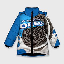 Куртка зимняя для девочки Oreo, цвет: 3D-черный