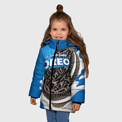 Куртка зимняя для девочки Oreo, цвет: 3D-черный — фото 2