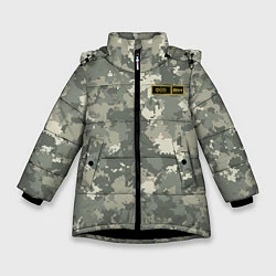 Куртка зимняя для девочки O I +, цвет: 3D-черный