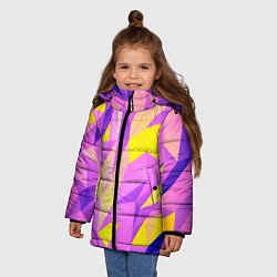 Куртка зимняя для девочки Texture, цвет: 3D-черный — фото 2