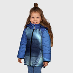 Куртка зимняя для девочки Белая акула, цвет: 3D-черный — фото 2