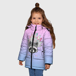Куртка зимняя для девочки Raccoon: Free Spirit, цвет: 3D-светло-серый — фото 2