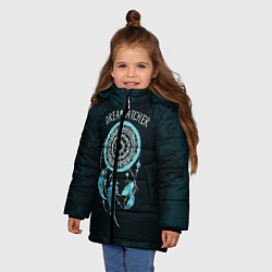 Куртка зимняя для девочки Dreamcatcher, цвет: 3D-черный — фото 2