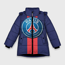 Куртка зимняя для девочки Paris Saint-German, цвет: 3D-черный
