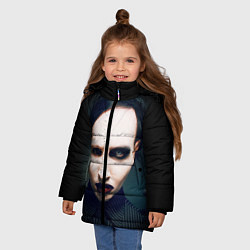 Куртка зимняя для девочки Мэрилин Мэнсон, цвет: 3D-черный — фото 2