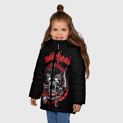 Куртка зимняя для девочки Motorhead, цвет: 3D-черный — фото 2