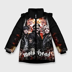 Куртка зимняя для девочки Motorhead Band, цвет: 3D-черный