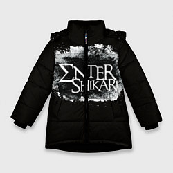 Куртка зимняя для девочки Enter Shikari, цвет: 3D-черный