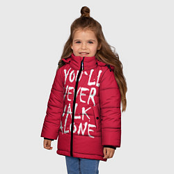 Куртка зимняя для девочки You'll never walk alone, цвет: 3D-красный — фото 2
