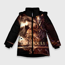 Куртка зимняя для девочки Dark Souls, цвет: 3D-черный