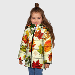 Куртка зимняя для девочки Осень, цвет: 3D-светло-серый — фото 2