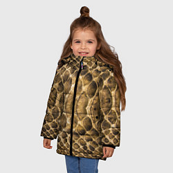 Куртка зимняя для девочки Змеиная кожа, цвет: 3D-красный — фото 2