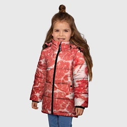 Куртка зимняя для девочки Кусок мяса, цвет: 3D-светло-серый — фото 2