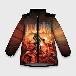 Куртка зимняя для девочки DOOM: 1993, цвет: 3D-светло-серый