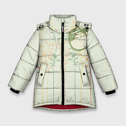 Куртка зимняя для девочки Тоторо, цвет: 3D-красный
