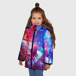 Куртка зимняя для девочки Mass effect, цвет: 3D-черный — фото 2