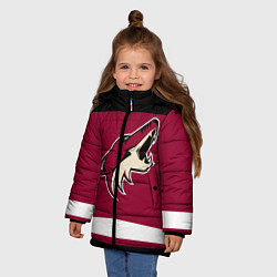 Куртка зимняя для девочки Arizona Coyotes, цвет: 3D-красный — фото 2
