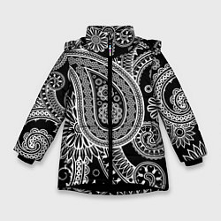 Куртка зимняя для девочки Paisley, цвет: 3D-черный