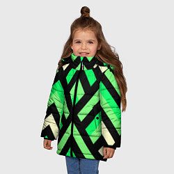 Куртка зимняя для девочки Стрелки, цвет: 3D-черный — фото 2