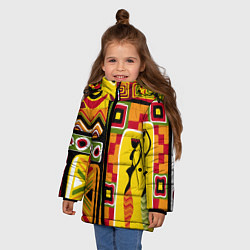 Куртка зимняя для девочки Африка, цвет: 3D-красный — фото 2