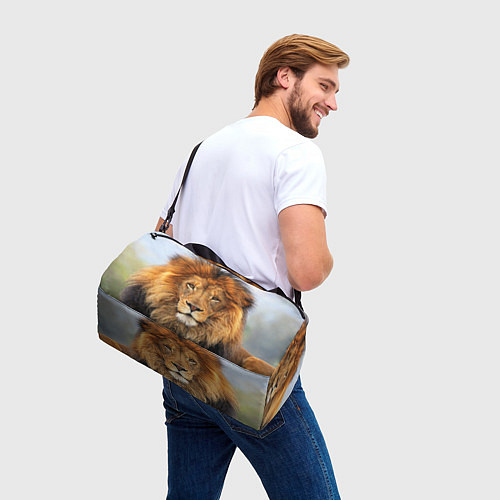 Спортивная сумка Красавец лев / 3D-принт – фото 3