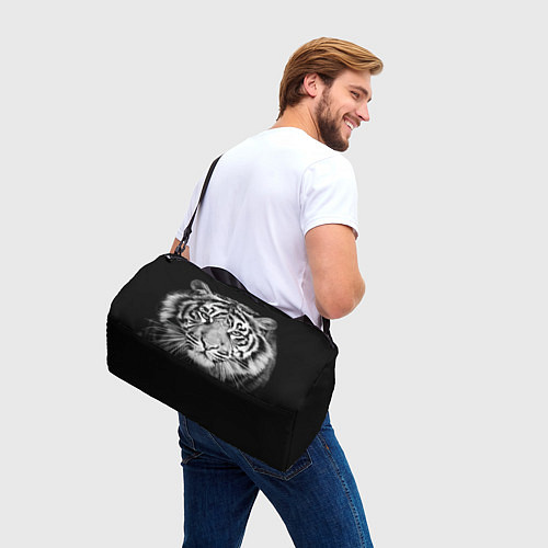 Спортивная сумка Мордочка тигра / 3D-принт – фото 3
