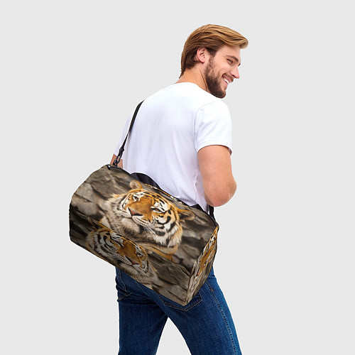 Спортивная сумка Мудрый тигр / 3D-принт – фото 3