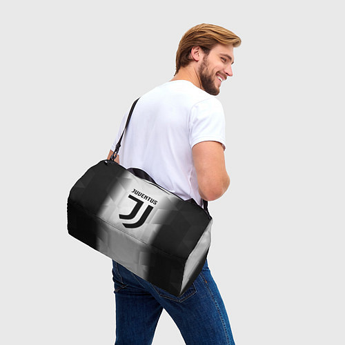 Спортивная сумка FC Juventus: Silver Original / 3D-принт – фото 3