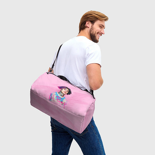 Спортивная сумка Lil Peep: Pink Style / 3D-принт – фото 3