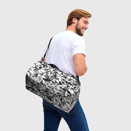 Спортивная сумка Городской серый камуфляж / 3D-принт – фото 3