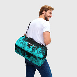 Сумки спортивные R6S: Turquoise Flame, цвет: 3D-принт — фото 2