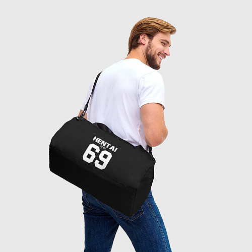 Спортивная сумка Hentai 69: Black Style / 3D-принт – фото 3