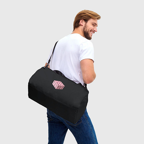 Спортивная сумка Black Pink Cube / 3D-принт – фото 3
