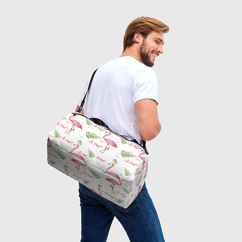 Спортивная сумка Lil Peep: Pink Flamingo / 3D-принт – фото 3