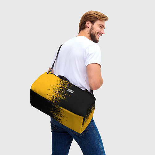 Спортивная сумка PUBG: Yellow vs Black / 3D-принт – фото 3
