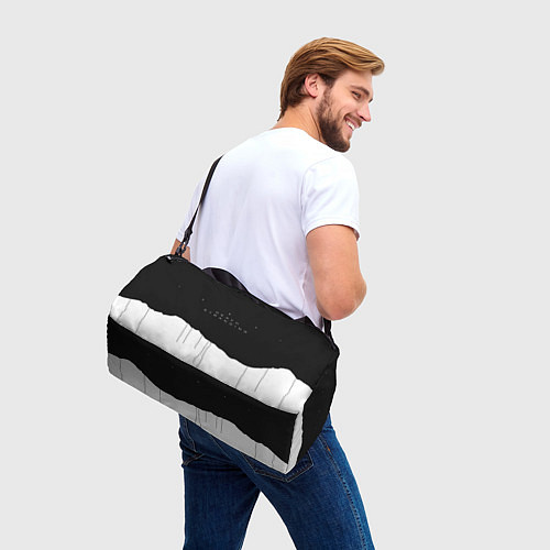 Спортивная сумка Death Stranding: Black & White / 3D-принт – фото 3