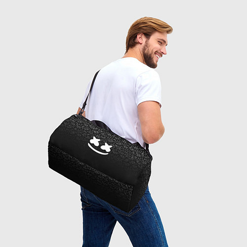 Спортивная сумка Marshmello Black / 3D-принт – фото 3
