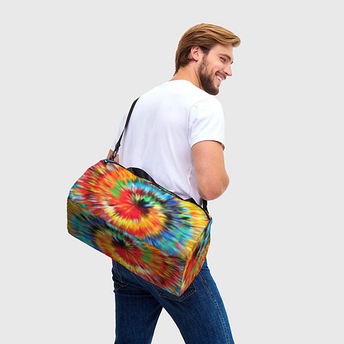 Спортивная сумка Абстракция разноцветная и яркая / 3D-принт – фото 3