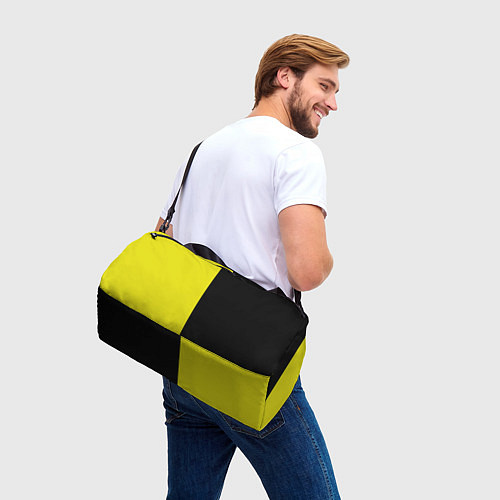 Спортивная сумка BLACK YELLOW / 3D-принт – фото 3