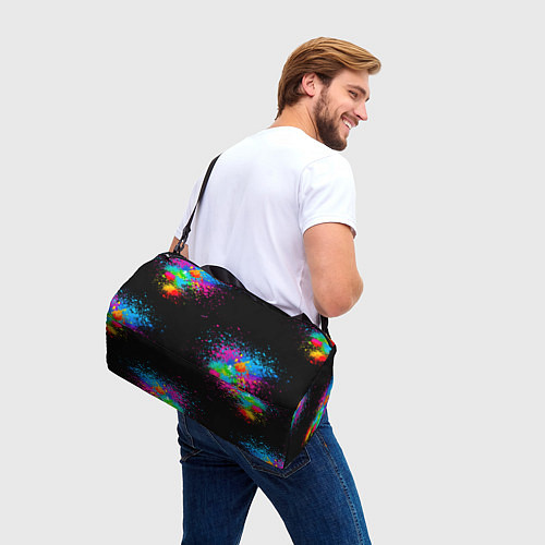 Спортивная сумка Брызги красок / 3D-принт – фото 3