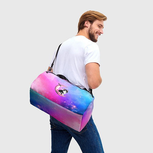 Спортивная сумка Котик На Луне / 3D-принт – фото 3